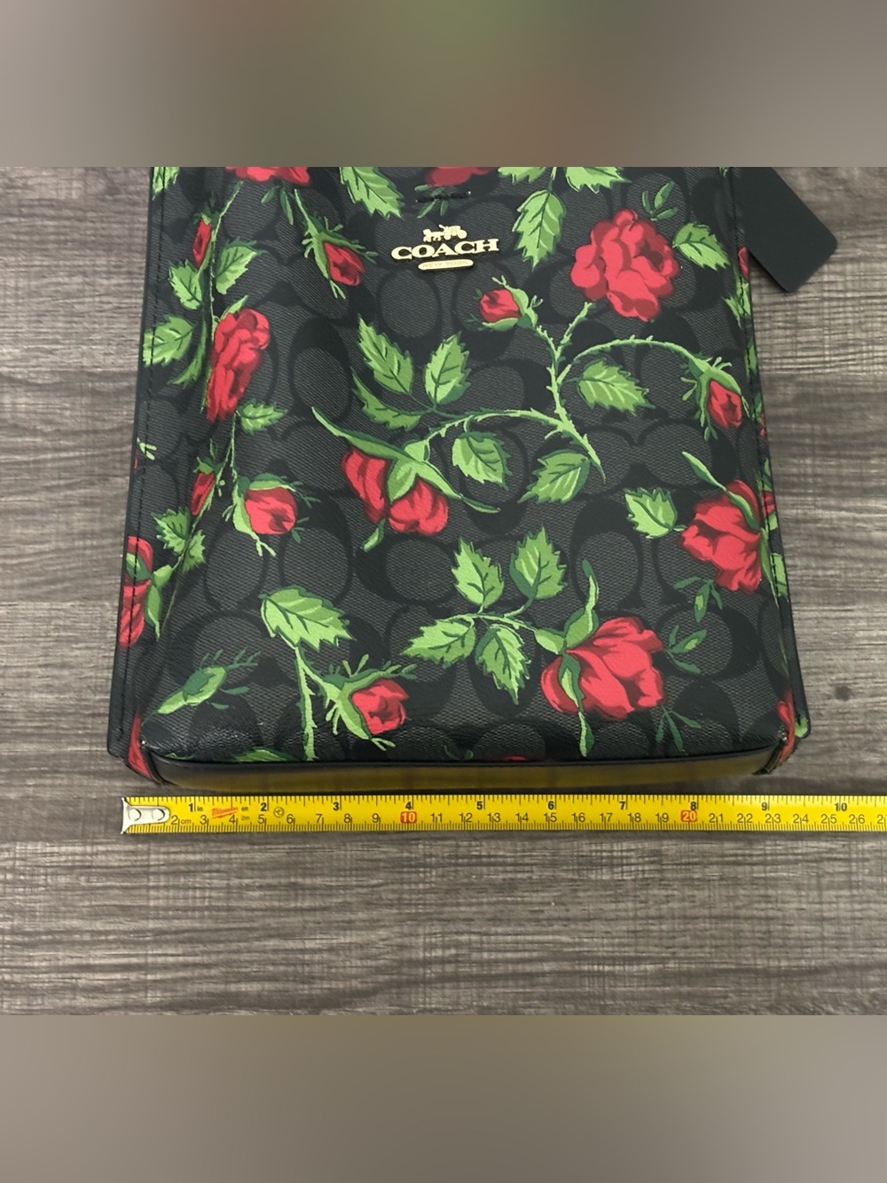 Coach Mollie Bucket Bag 22 in Signature Canvas with Fairytale Rose Print - Picture 13 of 14